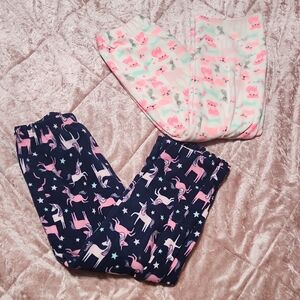 Carter's Kids Pajama Bottoms - Unicorn and Dog Prints Size 8
